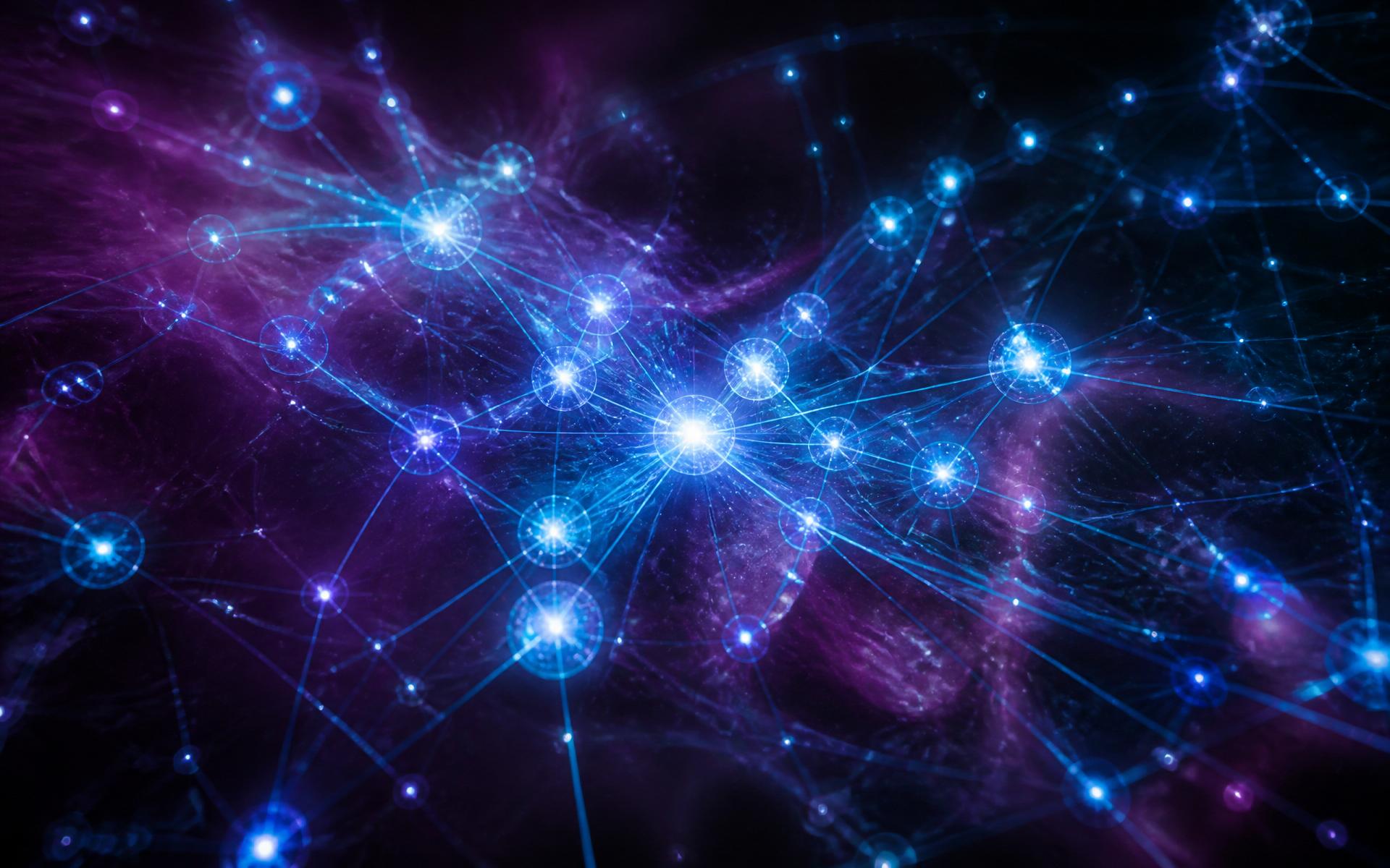 Constellation of interconnected luminous nodes representing the venture ecosystem